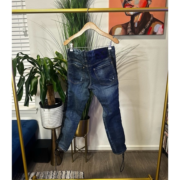 Dsquared2 Tie Detail Deana Denim Jeans- Size 40 (US 4) - Picture 14 of 15